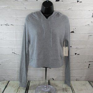 No Comment Clothing Juniors Ribbed Cropped Hoodie Sweater